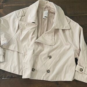 Stoosh cream Double-Breasted Trench Coat